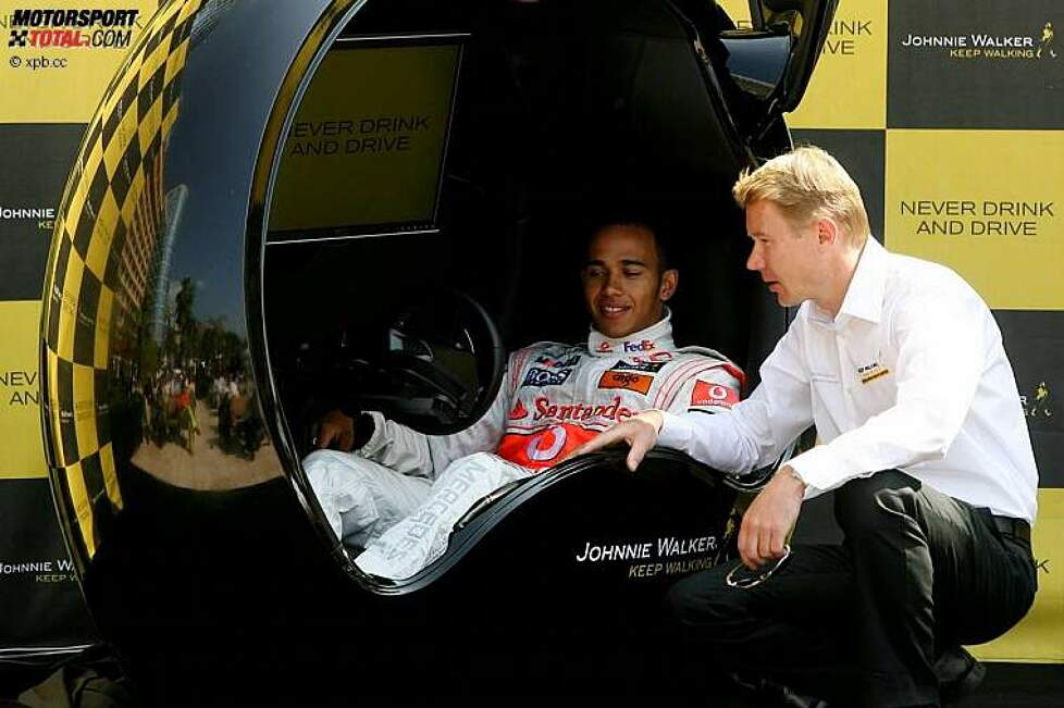 Lewis Hamilton und Mika Häkkinen (McLaren-Mercedes) 
