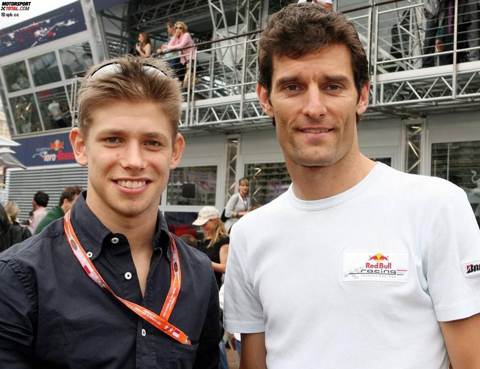 Casey Stoner und Mark Webber (Red Bull) 