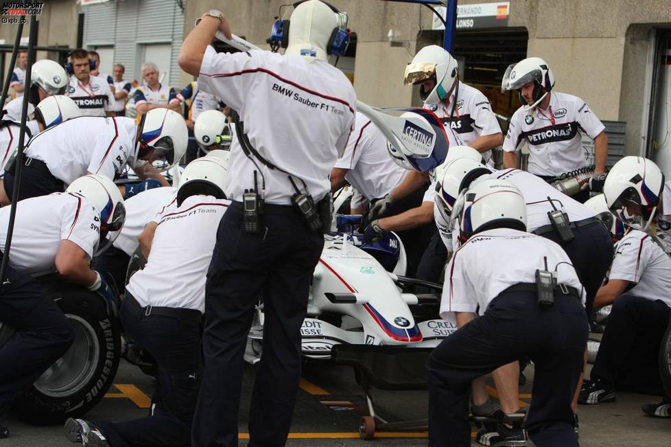 Boxenstoppübungen beim BMW Sauber F1 Team