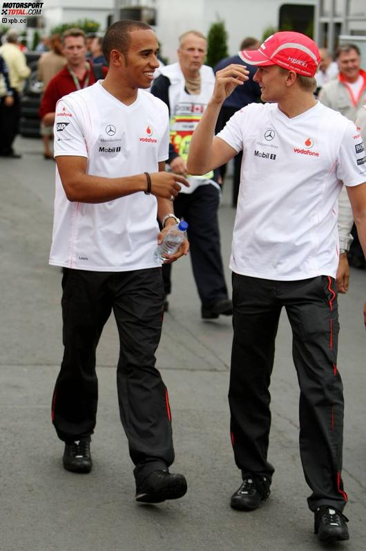 Lewis Hamilton und Heikki Kovalainen