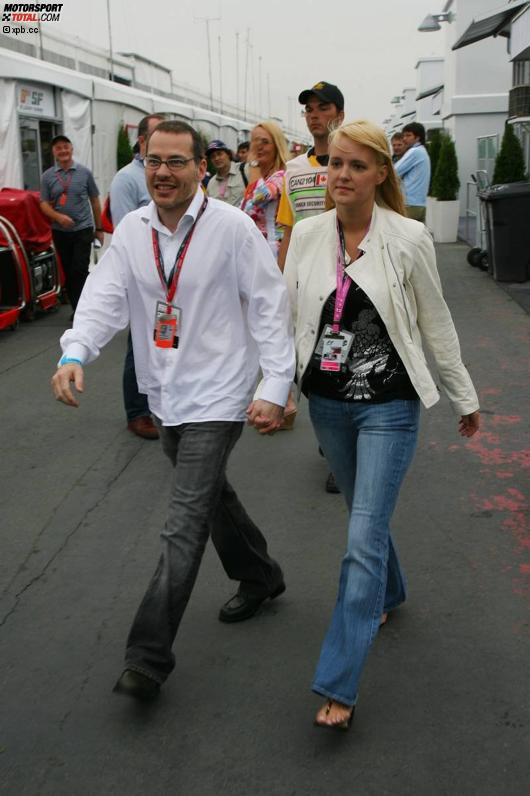 Jacques Villeneuve und seine Ehefrau Johanna