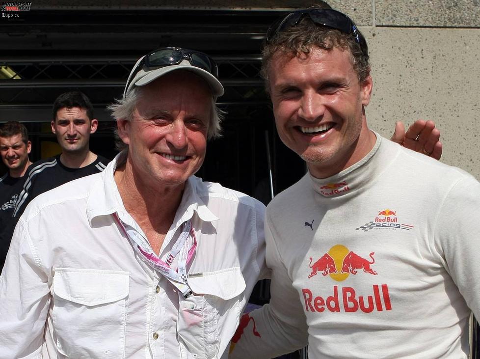 Filmstar Michael Douglas und David Coulthard (Red Bull) 