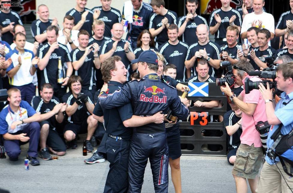Christian Horner und David Coulthard (Red Bull) 