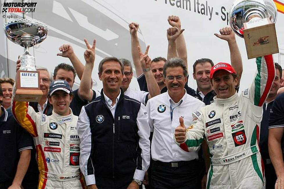 Mario Theissen (BMW Motorsport Direktor) Alessandro Zanardi Felix Porteiro (BMW Team Italy-Spain) 