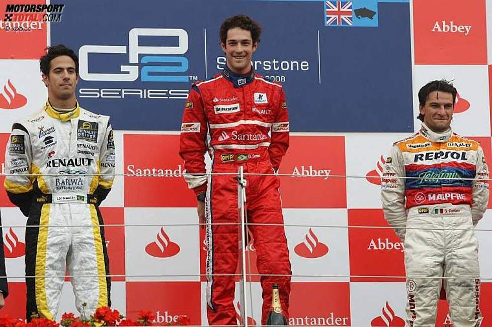 Lucas di Grassi (Campos), Bruno Senna (iSport) und Giorgio Pantano (Racing Engineering) 