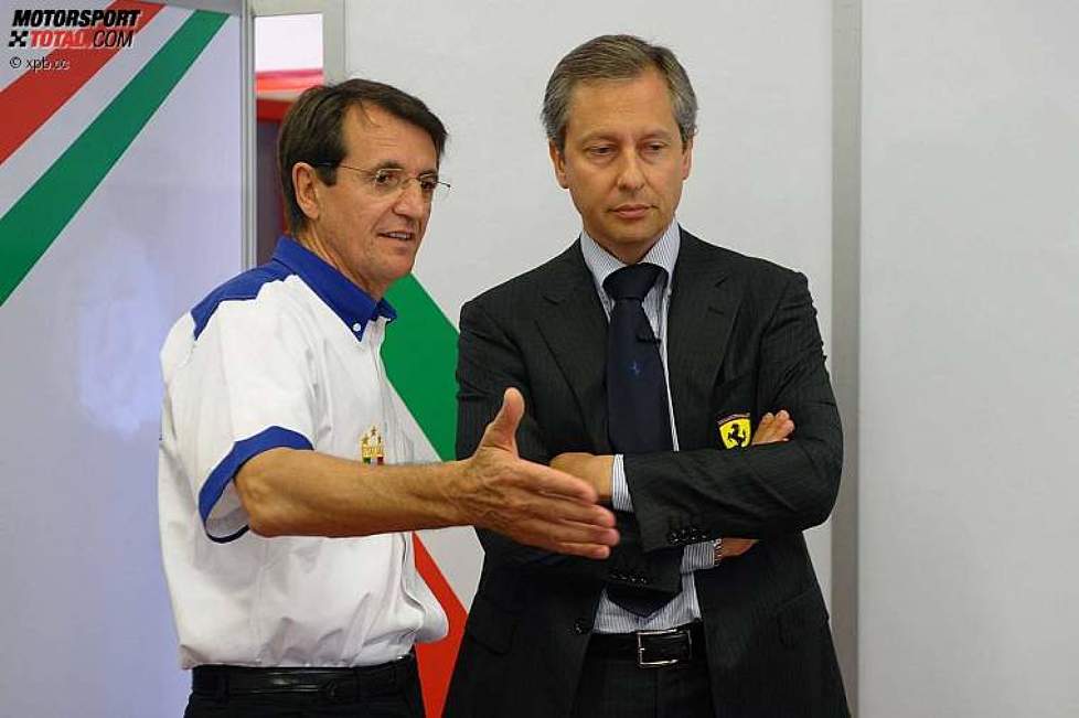 Piercarlo Ghinzani (A1 Team.ITA) und Mario Almondo (Technischer Direktor) (Ferrari)  