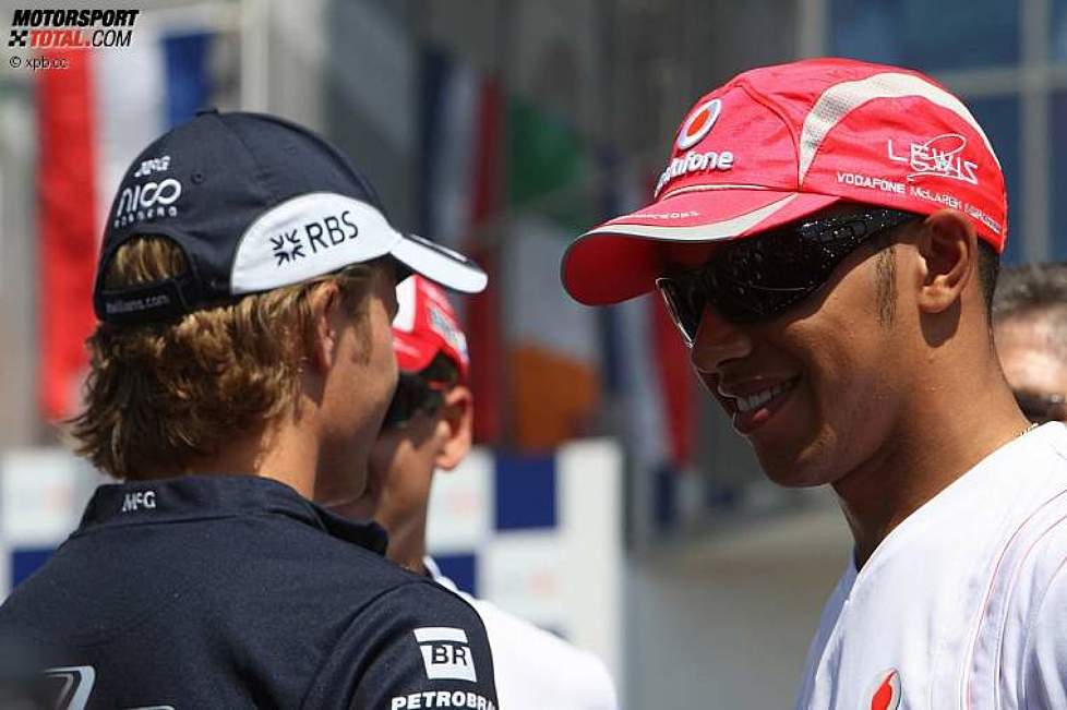 Nico Rosberg (Williams) und Lewis Hamilton (McLaren-Mercedes) 