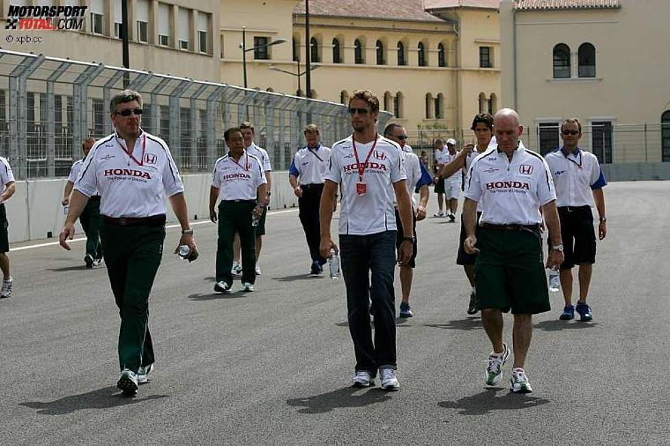 Jenson Button Ross Brawn (Teamchef) (Honda F1 Team) 