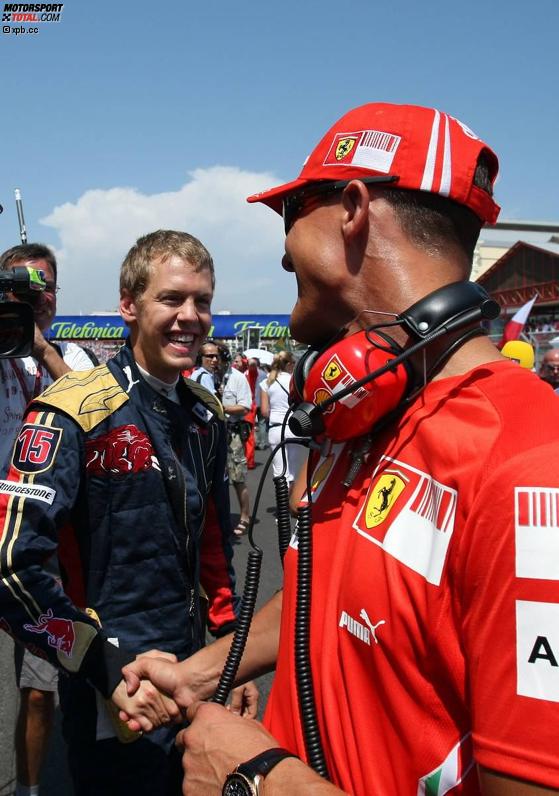 Sebastian Vettel (Toro Rosso) und Michael Schumacher (Ferrari) 