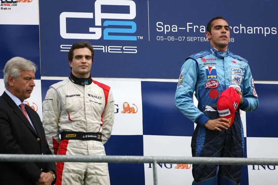 Jerome D'Ambrosio (DAMS)  und Pastor Maldonado (Piquet) 