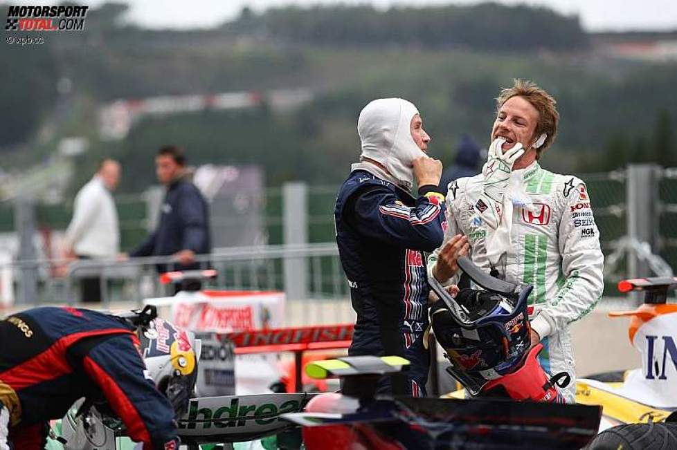 David Coulthard (Red Bull) und Jenson Button (Honda F1 Team) 