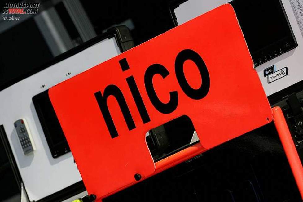 Schild für Nico Rosberg (Williams) 
