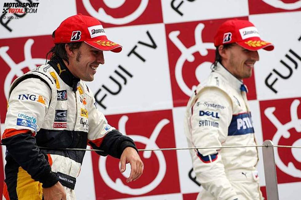 Fernando Alonso Robert Kubica (Renault) (BMW Sauber F1 Team) 