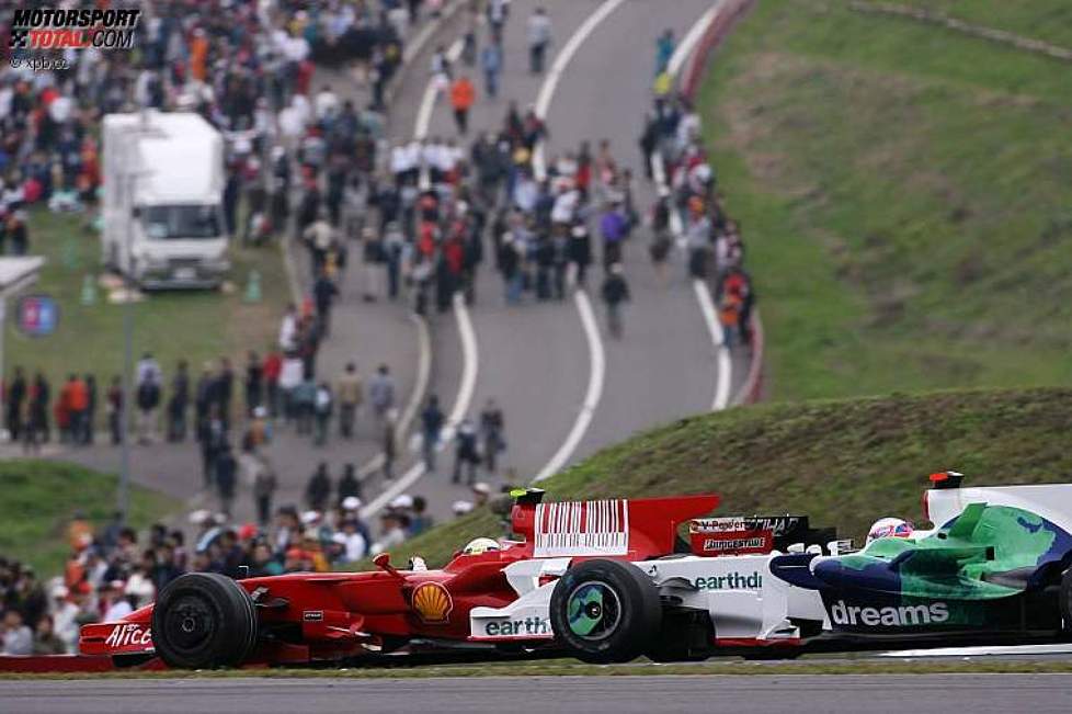 Felipe Massa (Ferrari) und Jenson Button (Honda F1 Team) 