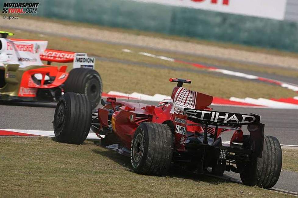 Kimi Räikkönen (Ferrari) hat sich gedreht