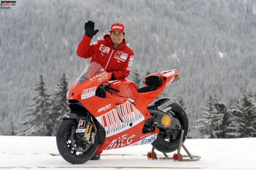 Nicky Hayden mit der Ducati Desmosedici GP9