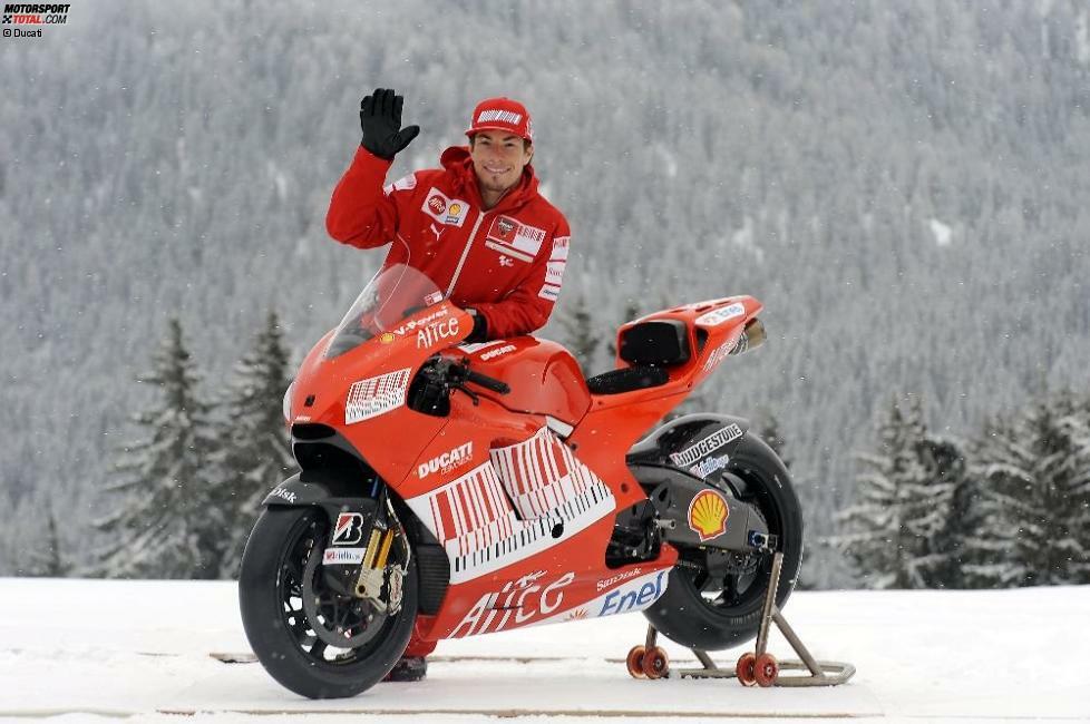 Nicky Hayden mit der Ducati Desmosedici GP9