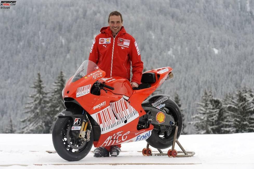 Livio Suppo mit der Ducati Desmosedici GP9