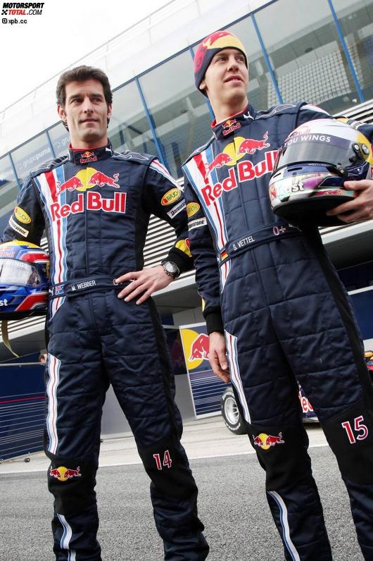 Mark Webber und Sebastian Vettel (Red Bull) 