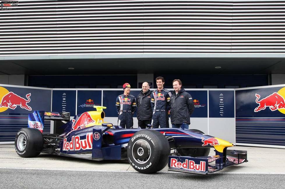 Gruppenbild mit dem Red Bull RB5