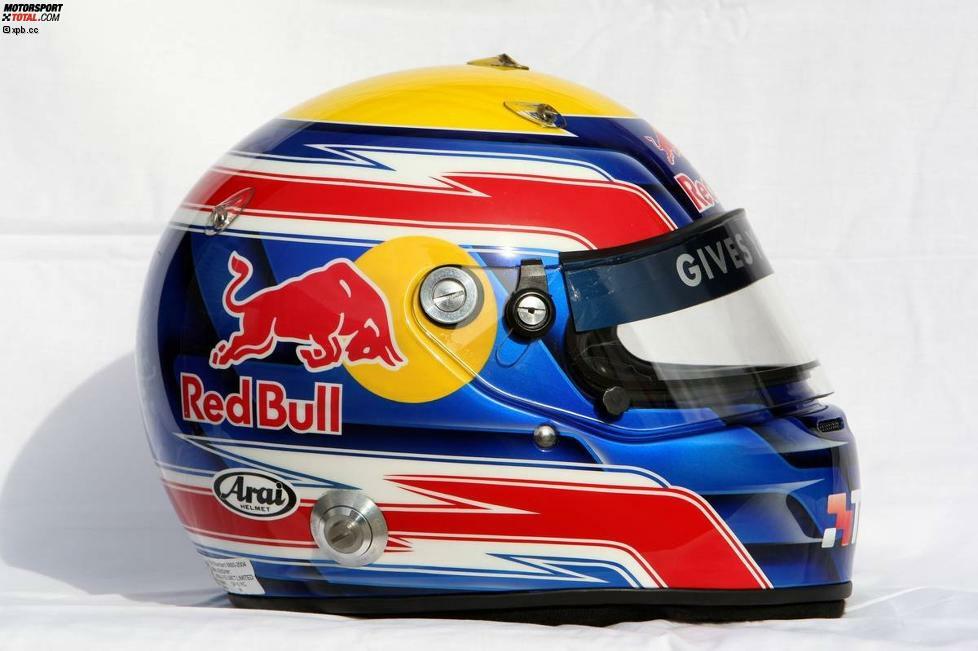 Helm von Mark Webber (Red Bull) 