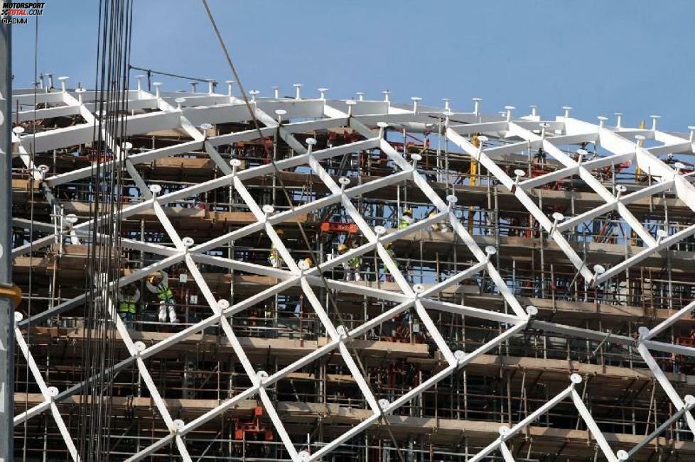 Die Konstruktion ähnelt der Hülle der Münchener Allianz Arena
