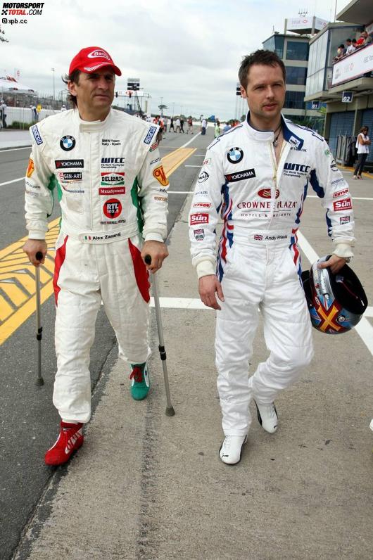 Andy Priaulx, Alessandro Zanardi (BMW Team Italy-Spain) (BMW Team UK) 