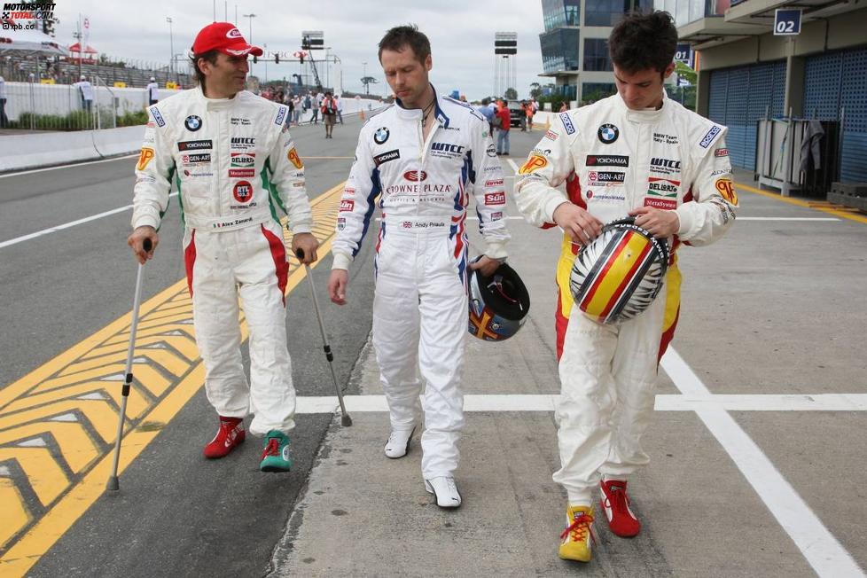 Andy Priaulx, Alessandro Zanardi, Sergio Hernandez (BMW Team Italy-Spain) (BMW Team UK) 