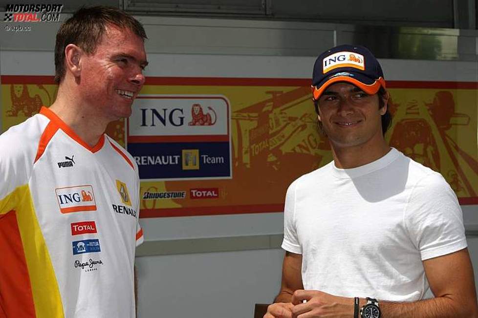 Alan Permane und Nelson Piquet Jr. (Renault) 