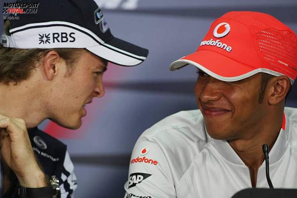Nico Rosberg (Williams) und Lewis Hamilton (McLaren-Mercedes)