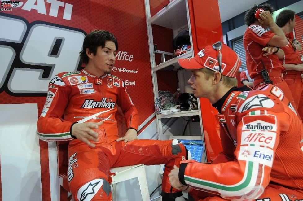 Nicky Hayden und Casey Stoner (Ducati)
