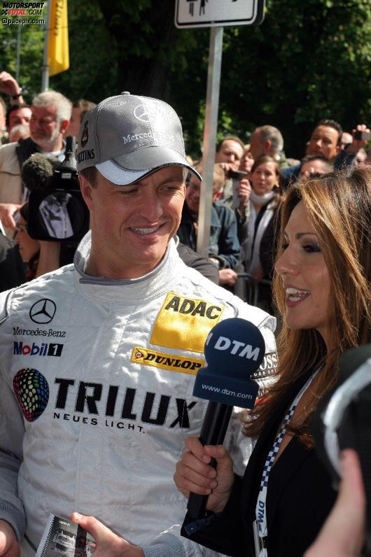Ralf Schumacher (HWA-Mercedes) und Nazan Eckes