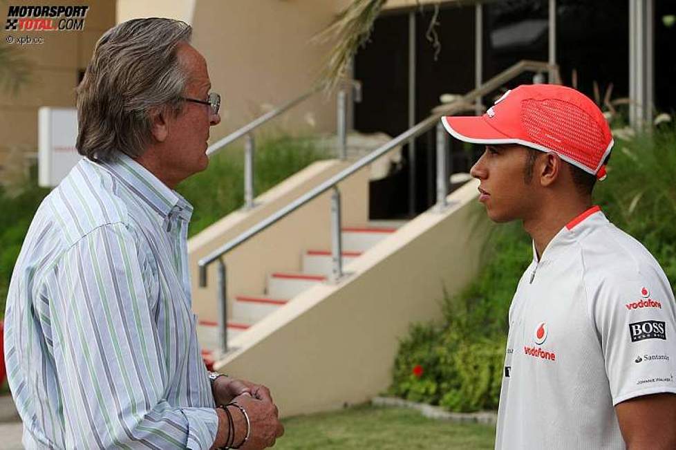 McLaren-Teilhaber Mansour Ojeh und Lewis Hamilton (McLaren-Mercedes) 