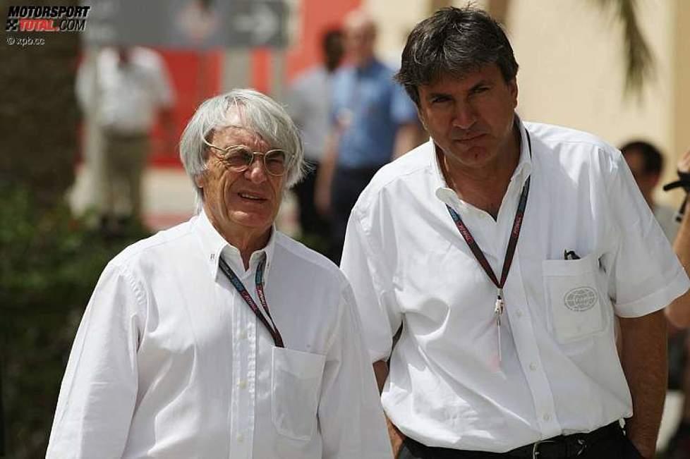 Bernie Ecclestone (Formel-1-Chef) mit Pasquale Lattuneddu