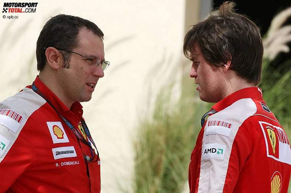 Stefano Domenicali (Teamchef) (Ferrari) mit Rob Smedley