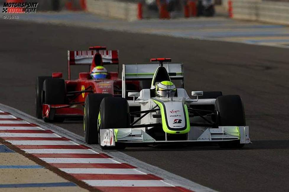 Jenson Button (Brawn) vor Felipe Massa (Ferrari) 