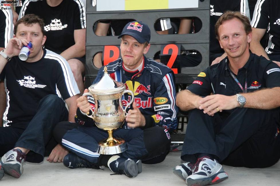 Sebastian Vettel und Christian Horner (Teamchef) (Red Bull) 