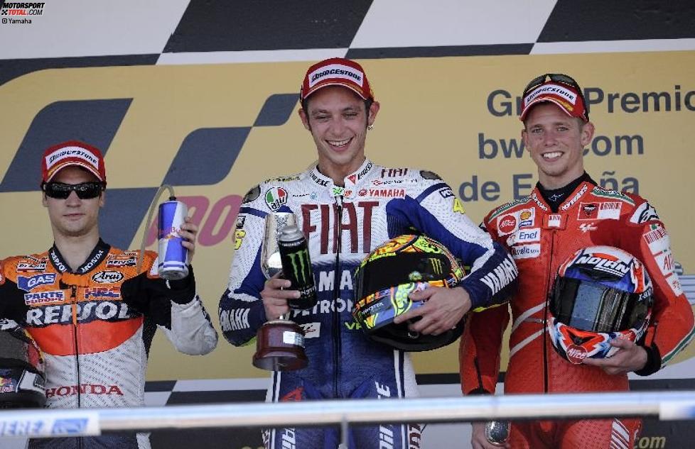  Daniel Pedrosa (Honda), Valentino Rossi (Yamaha), Casey Stoner (Ducati)