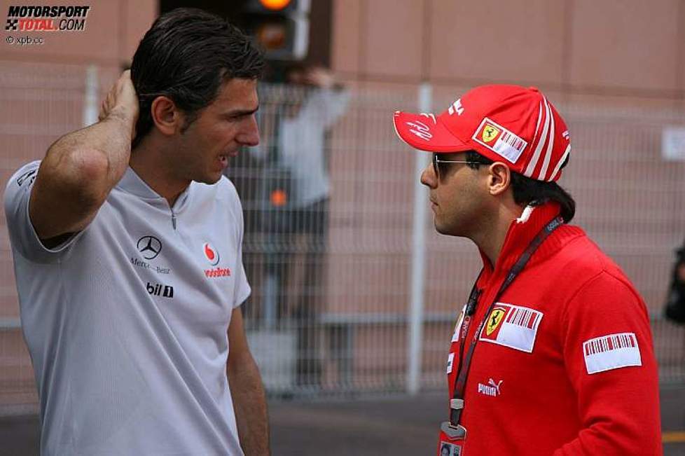 Pedro de la Rosa (McLaren-Mercedes) und Felipe Massa (Ferrari) 