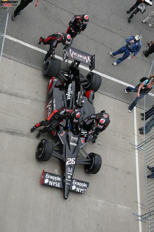 Das Auto von Marco Andretti (AGR) nach dem Ausfall