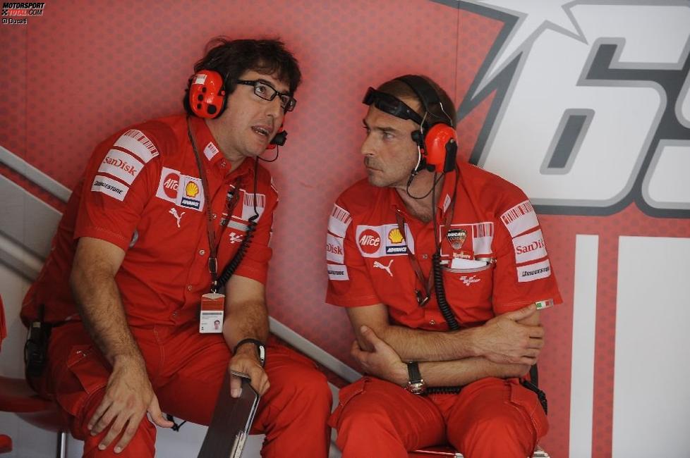 Livio Suppo und Juan Martinez (Ducati)