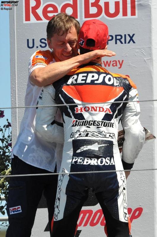 Mike Leitner und Daniel Pedrosa (Honda)