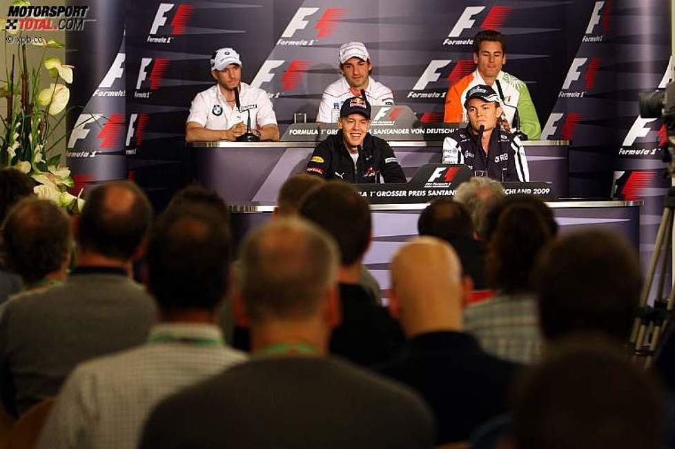 Das deutsche Quintett: Nick Heidfeld, Sebastian Vettel, Timo Glock, Nico Rosberg und Adrian Sutil