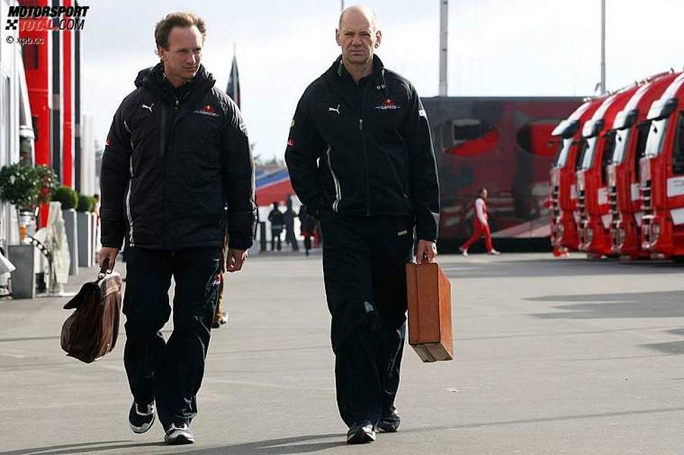 Christian Horner (Teamchef) und Adrian Newey (Technischer Direktor) (Red Bull) 