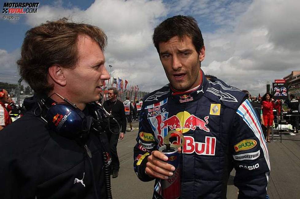 Mark Webber Christian Horner (Teamchef) (Red Bull) 