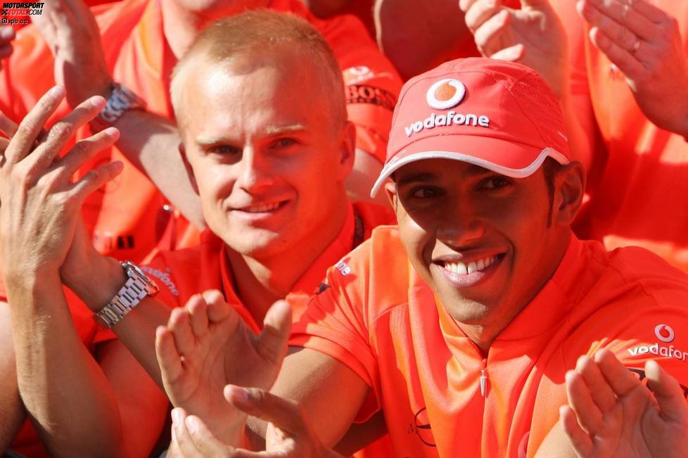 Heikki Kovalainen und Lewis Hamilton (McLaren-Mercedes) 