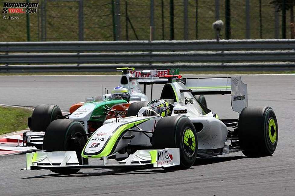 Jenson Button (Brawn) und Giancarlo Fisichella (Force India) 