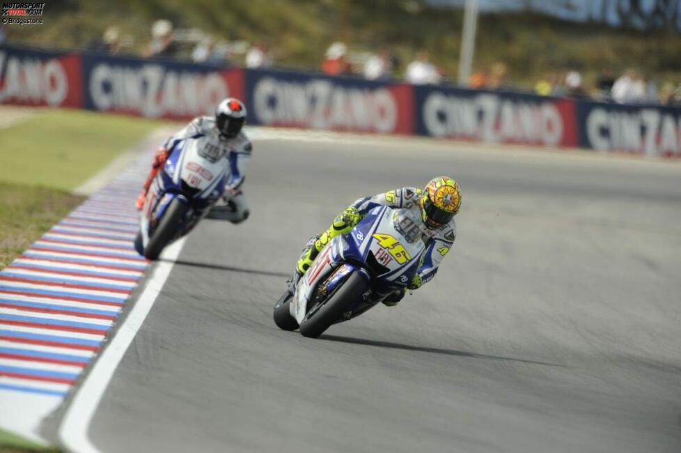 Valentino Rossi und Jorge Lorenzo (Yamaha)
