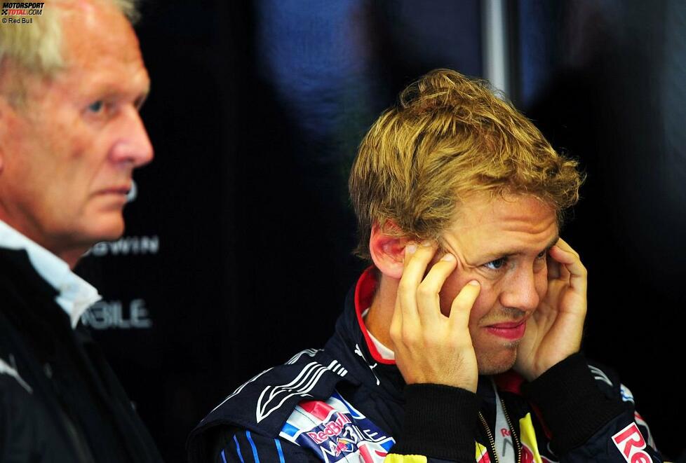 Sebastian Vettelm Helmut Marko (Motorsportchef) (Red Bull) 