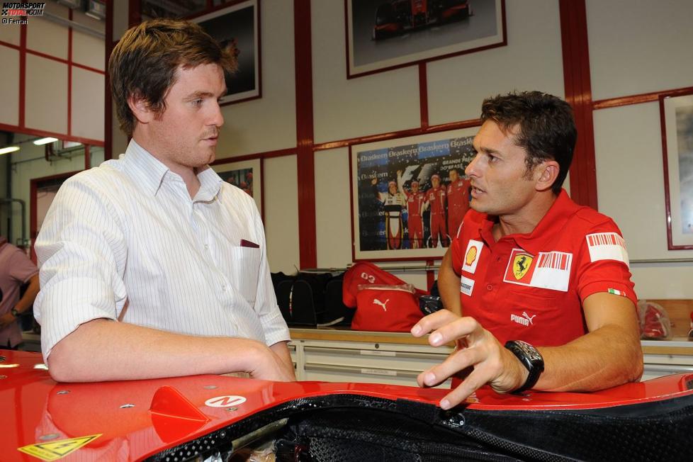 Renningenieur Rob Smedley und Giancarlo Fisichella (Ferrari)
